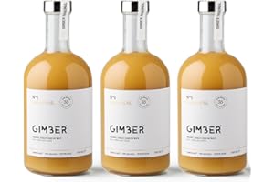GIMBER N°1 Original 3 x 700 ml – 2,1 l Original – Concentré de gingembre biologique à base de gingembre, citron et herbes | Sans alcool et naturel | Boisson 100% bio de qualité supérieure