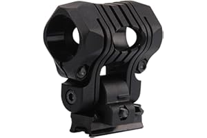 AQzxdc Supporto per Torcia 25MM, con Kit Torcia Tattica, Accessorio di Montaggio per Casco Airsoft All'aperto, 180° Regolabile
