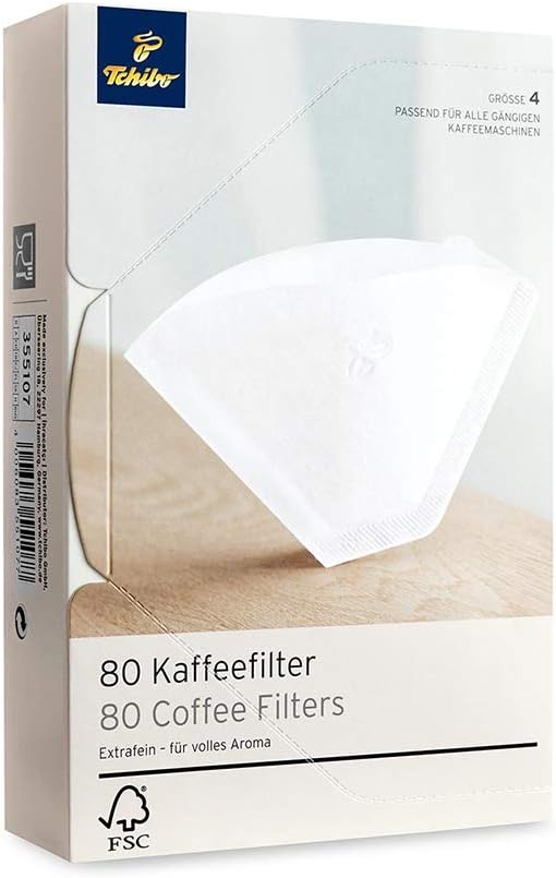 Tchibo Beyaz Kağıt Filtre 4 Numara 80 Adet