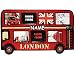 Produktbild Unbekannt 3-D Effekt _ XL - Fotocollage - Fotorahmen / Bilderrahmen -  London - roter Doppeldecker Bus  - incl. Name - 7 Bilder - bis 9 x 13 cm - zum Aufhängen aus Ho..