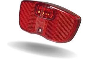 THINK ALOHA - Luce Bicicletta Classica Portapacchi Posteriore - Fanale Posteriore 3 Led Per Bicicletta Luce Sicurezza - Batteria inclusa - Illuminazione Accessori Ciclismo Vintage