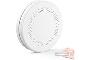 AUNGUUK 2 in 1 Combination Smoke Alarm and Carbon Monoxide Detector, CO and Fire Alarm for home, with Photoelectric Sensor, Replaceable Batteries, Low-Battery Alert (1 Pack)