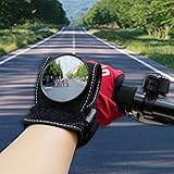 WISAMIC Wide Angle Cycling Bicycle Bike Rear View Mirror Wrist Guards Wristbands Back Mirror Black Xmas Gift