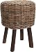 Produktbild Hocker Polsterhocker Sessel Stuhl Holz Barhocker Barstuhl Bistrostuhl Sitzbank (Rattan)