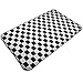 Produktbild Anti-Rutsch Badewanne-Dusche Bad Teppich schwarz und weiß Quadrate Schach Home Decor Shaggy Teppiche Indoor & Outdoor Eingangsmatte, maschinenwaschbar / Anti Müdigkeit Fußmatte für Hotel, 40X60CM