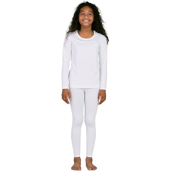 LAPASA Girls Sports Thermal Underwear Set Children Base Layer Breathable Top And Botton Soft Kids Long Johns (4-13 Years) G18, pink LAPASA Girls Sports Thermal Underwear Set Children Base Layer Breathable Top And Botton Soft Kids Long Johns (4-13 Years) G18, pink