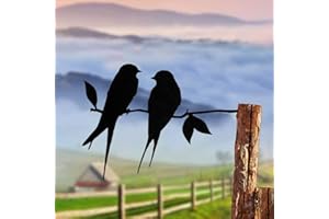 YUNYANZE Silhouette d'oiseau en fer forgé noir pour décoration d'arbre de jardin