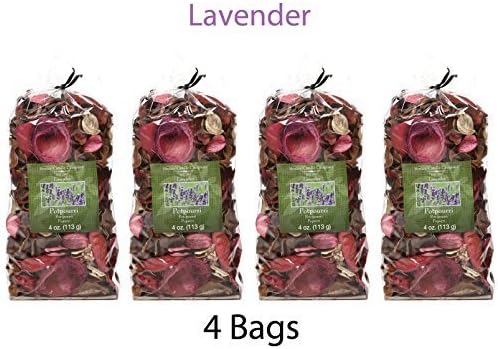Hosley Candle Company Lavender Potpourri - Set of 4 / 4 oz each by Hosley International, Inc