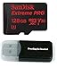 Produktbild 128GB Sandisk Micro SDXC Extreme Pro 4K for Samsung Galaxy S8, S8 Plus, S8 Note, S7, S7 Edge MicroSD TF Flash Memory Card 128G Class 10 with Everything But Stromboli Card Reader