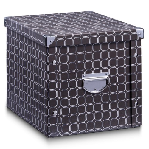 Zeller 17774 Aufbewahrungsbox"Texture", Pappe, L 27.5 x B 36 x H 26.5 cm, kaffeebraun