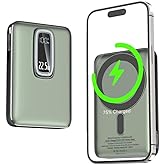 Magnetic Power Bank 10000 mAh Kablosuz Hızlı Şarj MagSafe Uyumlu LED Ekranlı, 22.5W PD QC Taşınabilir Şarj Cihazı, Standlı, T