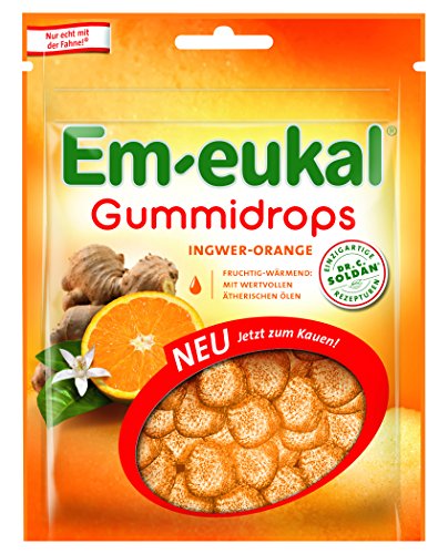 Preisvergleich Produktbild Em-eukal Gummidrops Ingwer orange, 5er Pack (5 x 90 g)