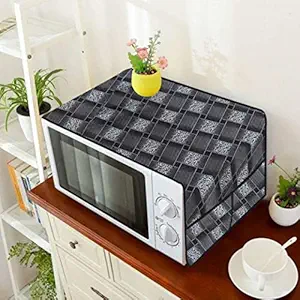 Star Weaves Microwave Oven Top Cover for Samsung Grill 20 Litre Microwave Oven Model GW732KD-B | XTL - Oven Top Cover with 4 Utility Pockets and 1 Oven Handle Cover KUM42