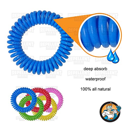 REPELLENT MAN – Anti Mücken abweisendes Armband Spiralen-Armband – 10er Pack für Erwachsene und Kinder – Verbessert mit Deep Absorb Technology für längere Haltbarkeit – 100% natürlich - 2