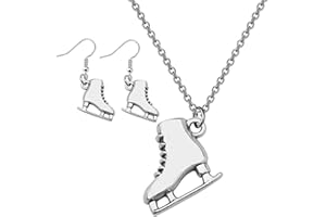 jojofuny Collier Et Boucles D'Oreilles Patin À Glace Argent 925 - Bijoux 3D Patins Pour Femmes Passionnées De Patinage Artistique Et Sports D'Hiver