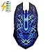 Price comparison product image UrChoiceLtd® AZZOR M6 2.4GHz 2400DPI 6 Buttons Wireless Mouse Lithium Batteries Luminous Mute Fluoresce Wrangler illuminated Usb Gaming Mouse For Computer (Blue)