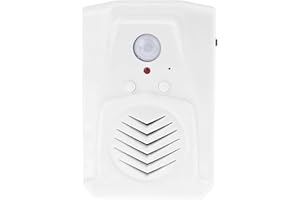 WMLBK PIR Infrared Motion Sensor Activated Audio Recordable Player Download MP3 Files Freely for Shop Store Factory Supermarket Entry Greeting Alarm, Music or Sound Effects (White)