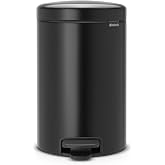 Brabantia Tret &Ccedil;&ouml;p Kovası, İ&ccedil; Kovalı, Plastik, &Ccedil;elik, plastik, mat siyah, 12 Liter