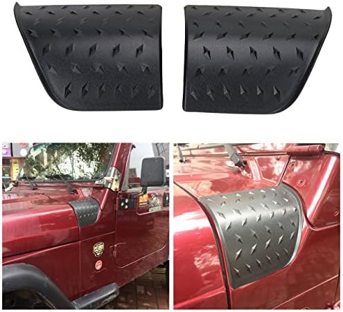 2 X Black Cowl Body Armor Cover Diamond Plate Trim