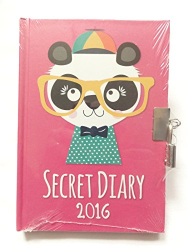 WTV 2016 Pink Panda Secret Diary A6 Personal Lockable Padlock & Keys Stocking Filler