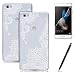 Produktbild Huawei P8 Lite Hülle, SpiritSun Transparent Handy Hülle für Huawei P8 Lite Weich TPU Silikon Schutzhülle Niedlichen Muster Schale Tasche Ultradünnen Etui Anti-stoß Kratzfeste Case Cover mit Stylus Pen und Schutzfolie - Weiß Lotus Blume