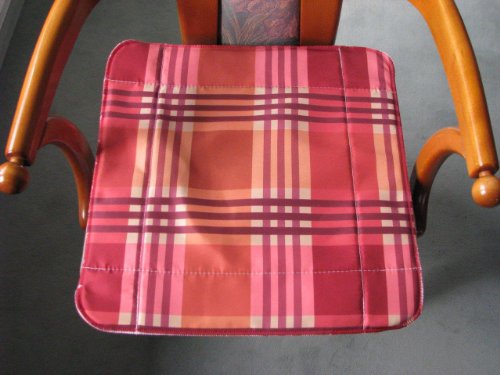 MEX-LINE Inkontinenz Stuhlauflage DESIGN: Karo rot, wasserdichte Sitzauflage/ Sitzkissen/ Nässeschutz, waschbar und wiederverwendbar, ca. 45 x 45 cm - 7