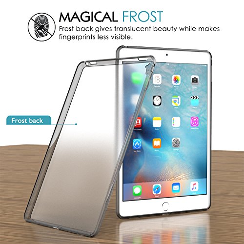 MoKo Hülle für iPad Pro 9.7 – Ultra Slim Flexible TPU Kristall Klar Schale Schutzhülle Crystal Case Cover Durchsichtig für Apple iPad Pro 9.7 Zoll 2016 Modell Tablet, Frost Grau - 6