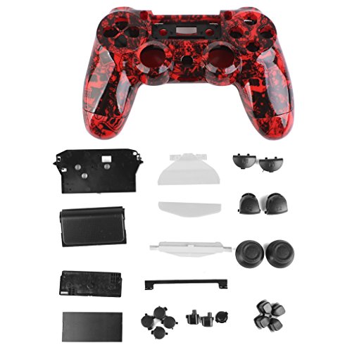 Preisvergleich Produktbild Sharplace Schutzhüllen Hüllen Gehäuse für PlayStation4 PS4 Controller - Rot Schädel