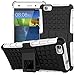 Produktbild Nnopbeclik Huawei P8 Lite Hülle, Dual Layer Rugged Armor stoßfest Handy Schutzhülle Silikon Tasche für Huawei P8 Lite - Weiß + 1x Display Schutzfolie Folie