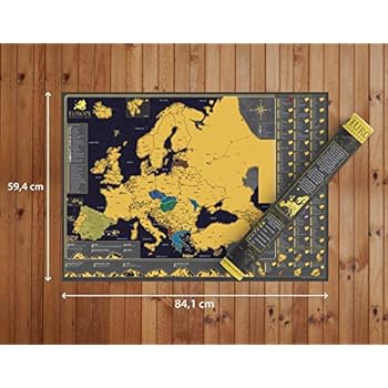 Carte à Gratter De Voyage En Europe De Luckies Of London