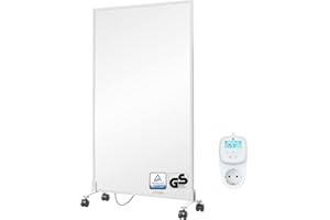 BR Bringer Infrarotheizung Standgerät - 800 Watt - Energiesparend - Mobile Elektroheizung mit Standfüßen auf Rollen, Smart Thermostat, WiFi und App - 5 Jahre Garantie, TÜV - Deutsche Qualitätsmarke