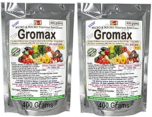 TSR Garden Store Gromax 6in1 Macro and micronutrients granules Organic biofertilizer 800 Grams (400g + 400g) All Types of Plants