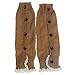 Koly Kids Girls Crochet Knitted Lace Boot Cuffs Toppers Leg Warmer Socks (Khaki)