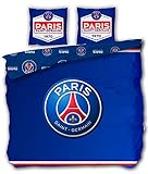 Paris St German PSG Football - Parure de Lit Double - Housse de Couette 220 x 240 cm Taies 63 x 63 cm