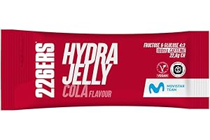226ERS - Hydrajelly, Gel Energético Textura Gelatina, 40 g, a Base de Glucosa y Fructosa, Energía Inmediata, Recuperación Muscular, Aporte de Sodio, Mejor Asimilación y Digestión, Sabor Cola