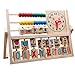 Feng Children Baby Kids Learning Developmental Versatile Flap Abacus Wooden Toys