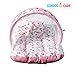 KiddosCare Toddler Mattress with Mosquito Net ( Pink ) for Baby - Ideal for New born upto 12 months baby (Print may vary) RS.440.00