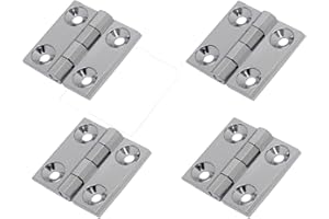 NOUJEN 4 Stück Verbinder Scharnier,40mm/1.6inch Kugellager Scharniere,Zinklegierung Anschraubscharnier Scharniere für Feste Zimmertüren, Eingangstüren, Schlafzimmertüren, Gartentüren (Silber)