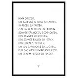 Nimm dir Zeit - einzigartiger Kunstdruck mit Spruch auf wunderbarem Hahnemühle Papier DIN A4 (optional A3 und A2) -ohne Rahmen- schwarz-weißes Wand-Bild Poster Fine-Art-Print zur Dekoration im Büro und Zuhause oder als Geschenk-Idee zum Geburtstag Hochzeit Umzug Einzug für Freundin Freunde Mutter Familie... Home Deko - Lebensweisheit Regeln für Zufriedenheit & Glück