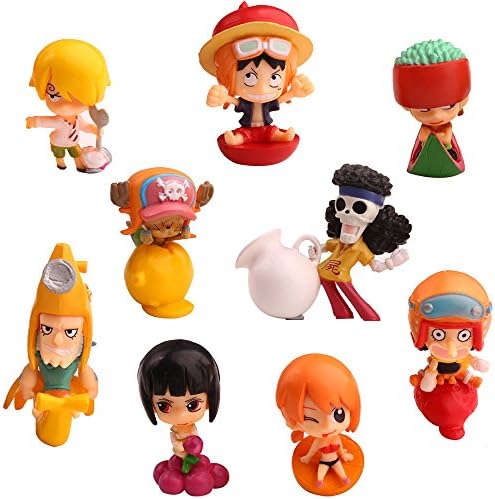 9 PCS ONE PIECE Toy Figure Playsets - Cake Toppers for Kids