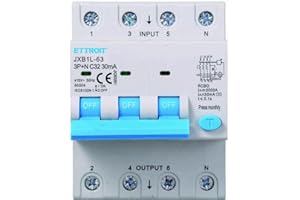 IXTRIMA Interruttore Magnetotermico Differenziale, 3P+N, 380V-6KA, 30mA, 4 Moduli DIN (32A)