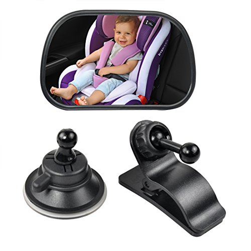 Starcrafter Auto Baby Spiegel Einstellbare Rückspiegel für Babyschalen mit Saugnäpfe und Klammer - 4