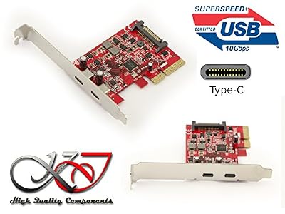 KALEA-INFORMATIQUE © - Carte contrôleur PCIe USB 3.1 SuperSpeed + 10G - 2 ports type C - FORMAT COMPACT / AVEC EQUERRE LOW ET HIGH PROFILE - GAMME PRO - Pilotes Préinstallés WINDOWS / LINUX