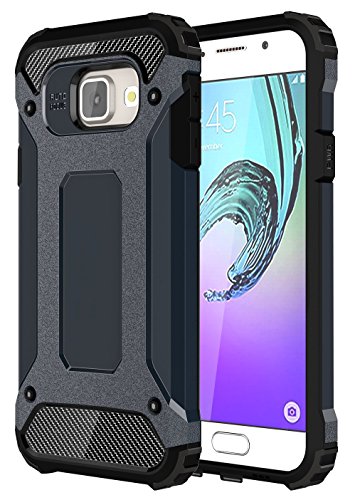 Galaxy A3 2016 Funda  Pasonomi    Pesada   Doble Capa  Carcasa de Protecci  n Hibrida Armadura Funda para Samsung Galaxy A3 2016  Azul oscuro