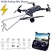 Produktbild HUAXING Drohne mit Kamera 720P Foldable, RC Quadcopter mit 2MP 720P Wide Angle Camera Live Video, WiFi FPV Real Time Transmission Altitude Hold Headless Mode Speed Switch