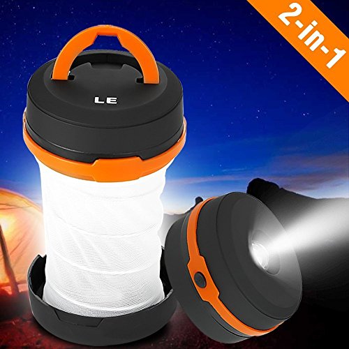 LE Laterne Zusammenklappbare led Taschenlampe mini LED Notfallleuchte 3 Helligkeiten Aussenleuchte für Camping Outdoor Wandern Angeln Abenteuer Campinglampe Ausfälle (1 er) - 2
