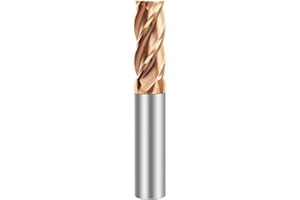 Snailmon 8mm Solid Tungsten Carbide End Mill, 4 Flute TiAlN Coated for Alloy Steels Hardened Steels, High Performance CNC Milling Tool Slot Drill, HRC 55