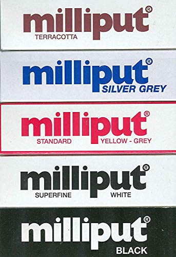 5 masillas epoxi Milliput, Color Amarillo y Gris