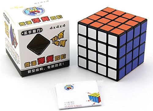Dingze Shengshou 4 Stage Black Rubik's Cube Matte Sticker 4x4x4 Children's Educational Toys (black)