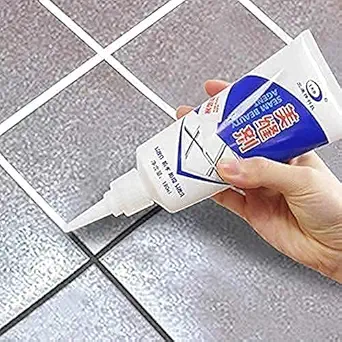 Zlda Waterproof Tile Gap/Crack/Grout Filler Water Resistant Silicone Sealant for DIY Home Sink Gaps/Tiles Gaps/Grouts Repair Filler Tube (180 Ml White)